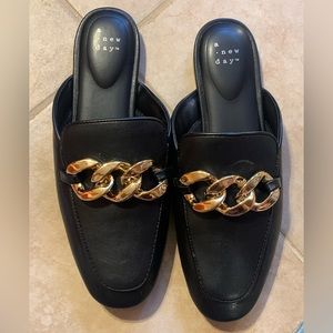 Target mules gold buckle detail